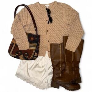 gorgeous vtg 70s 80s 90s boho fairycore cottagecore cardigan